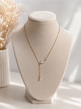 Gold Angel Wing Necklace Stainless Steel Elegant Minimal Pendant Jewelry Gift